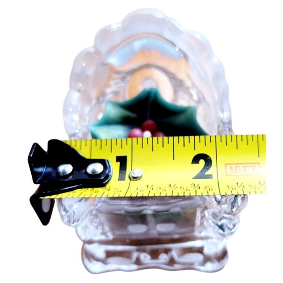 Gorham Christmas North Pole Express Santa Train Votive Lead Crystal from Germany - Picture 11 of 12